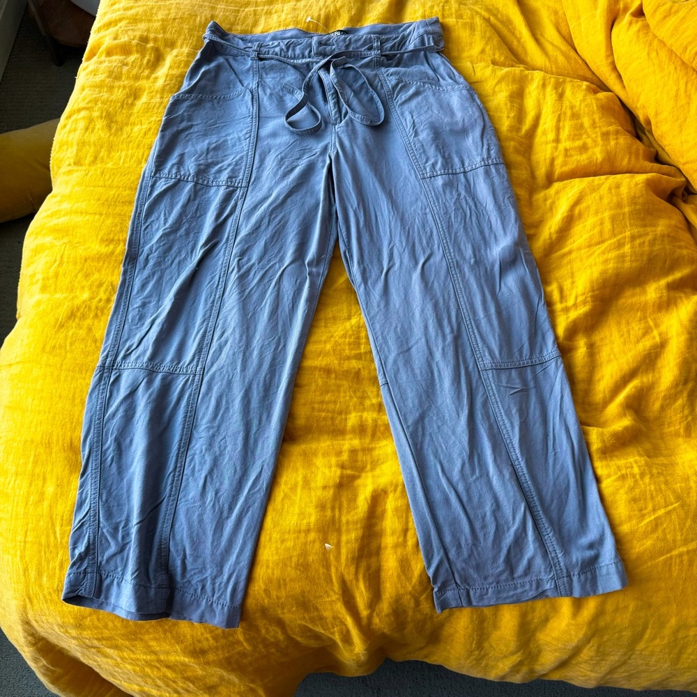 Rewash gray, cargo pants with drawstring belt